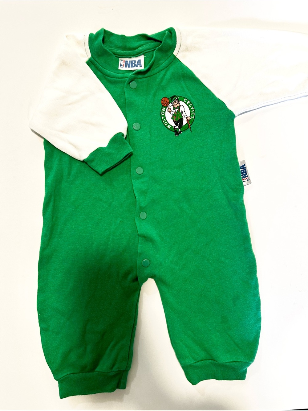 NBA Boston Celtics Green and White Infant Footie